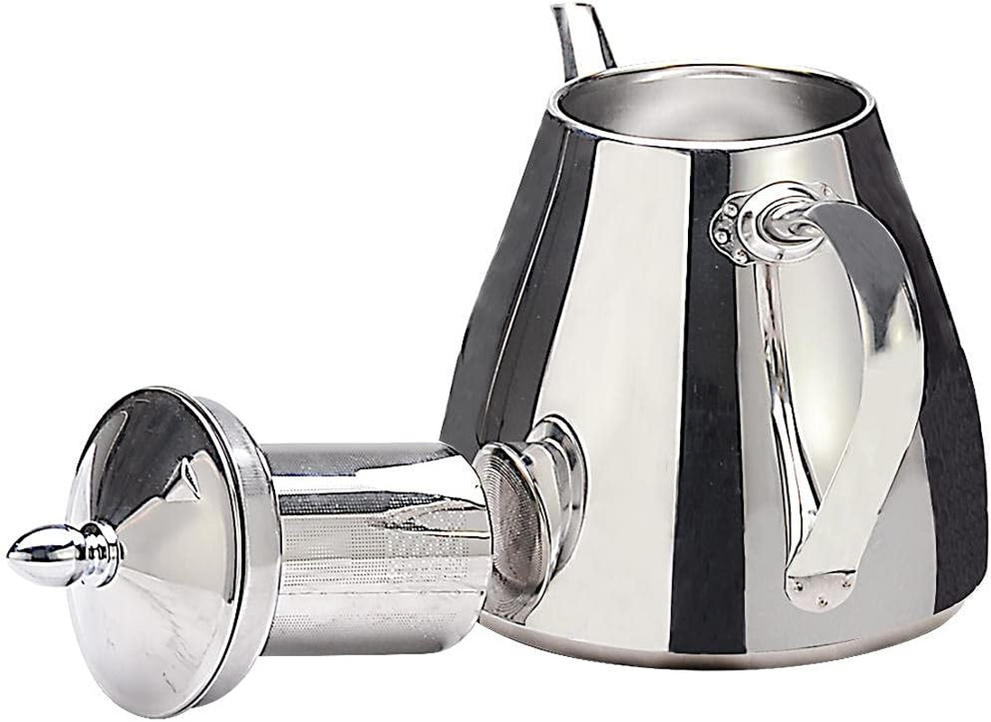 Théière en acier inoxydable infuseur 1,5L anti-goutte sans résidu