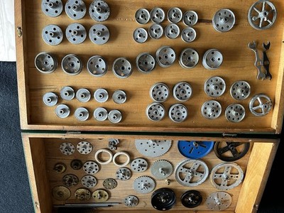 Vintage Meccano Parts Lot Plus Box.