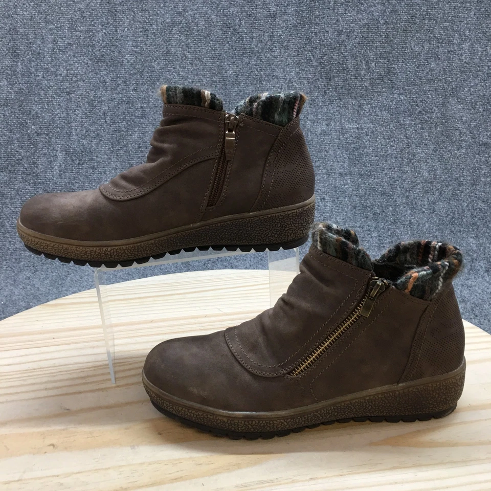 Botas Patrizia By Spring Step para mujer 8 Tracie informales con cremallera lateral botín al tobillo marrón Foto 2 de 4