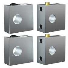 4pcs 3d Printer Heating Block 3d Printer Heater Block (Silver) 3d Printer Parts