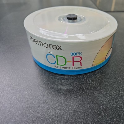 Memorex CD-R 700MB 52x Recordable Discs Spindle 30-Pack - Brand New Sealed