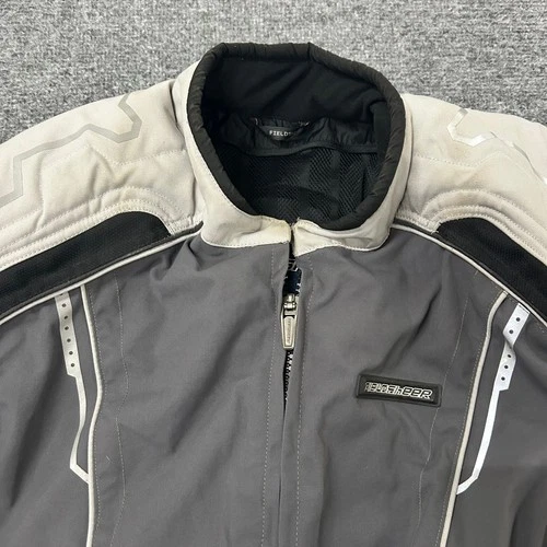Fieldsheer Jacket Mens Size L Grey Nanomax Padded Biker Motorcycle Gear Good - product listing photo