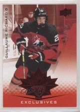 2021 Upper Deck Team Canada Juniors Exclusives 64/250 Guillaume Richard #37 0mt5