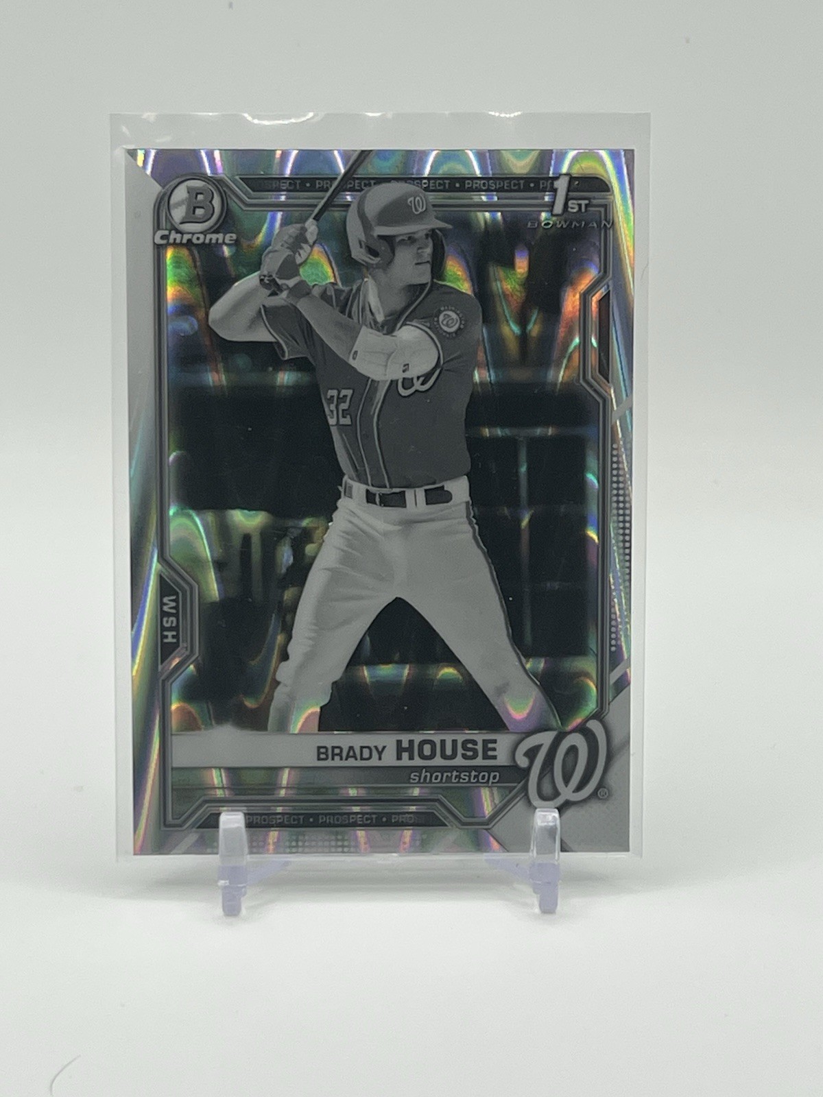 Brady House 2021 Bowman Draft #BDC-186 Black & White Raywave 1st Bowman