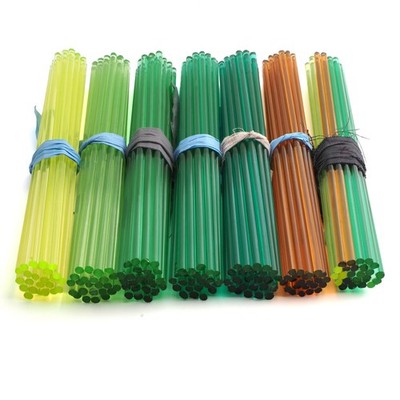 Uranium Glass Rods, UV Glow Art Supplies, Lampworking (Bulk Lot of 24, 35cm )