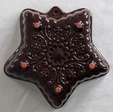 Scheurich Keramik Backform Stern Pudding Kuchen 1970er Vintage 965-19 neuwertig