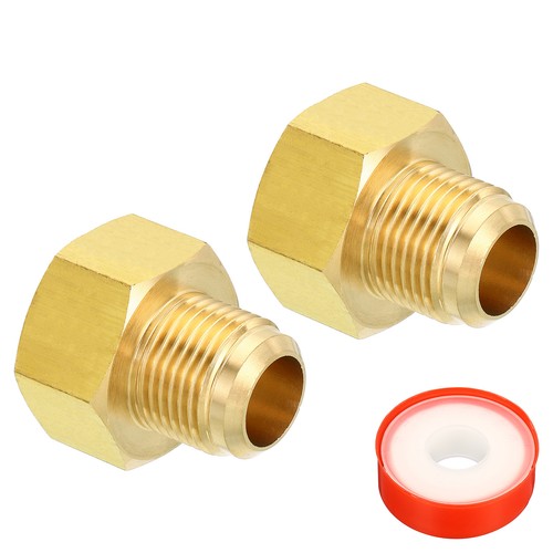 2pcs 5/8SAE Male 3/4SAE Female Female Brass Flare Tube Fitting Adapters Coupling