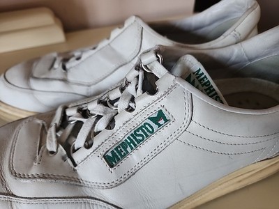 Mephisto Run Off White Leather Sneakers Air Jet System, Men s 11,  France