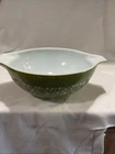 Vintage Pyrex 444 Spring Blossom Green Crazy Daisy Cinderella Mixing Bowl 4QT