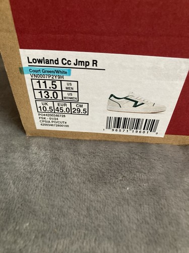 Vans Lowland CC JMP R Low-Top Mens Size 11.5 Court Green White Leather Suede - Picture 17 of 18