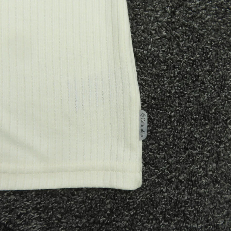 Camiseta sin mangas Columbia para mujer XL blanca cristal piña acanalada sin mangas AL7668-100 Foto 2 de 4