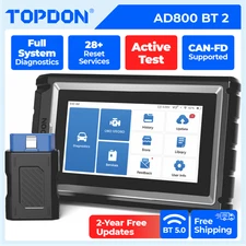 [2 YEARS FREE] TOPDON AD800BT V2.0 Professional OBD2 Scanner Car Diagnostic Tool