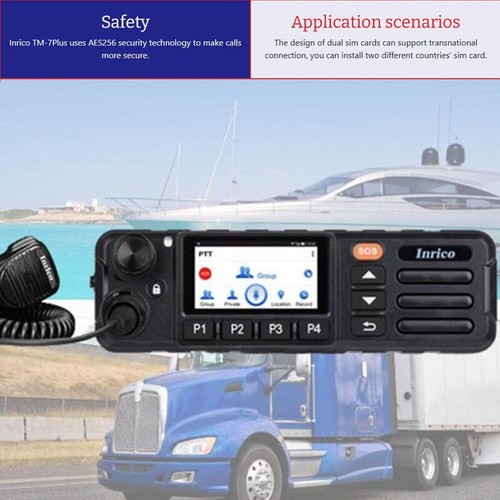 Inrico TM-7 Plus 4G LTE Samochodowe radio mobilne Sieć Amatorskie Walkie Talkie Android - Zdjęcie 6 z 21