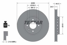 2x TEXTAR Bremsscheibe PRO 92254603 für RENAULT MEGANE DACIA CAPTUR SCÉNIC LODGY