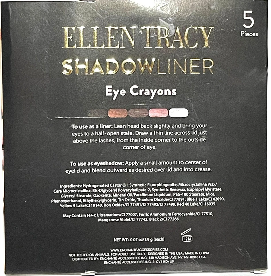 Shadowliner 5 Piezas Lápices de Ojos Multiuso Mezclable Color de Ojos por Ellen Tracy Foto 3 de 4