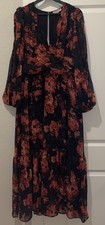 NWT Chelsea28 Nordstrom Women's Black Floral Maxi Dress Size Large