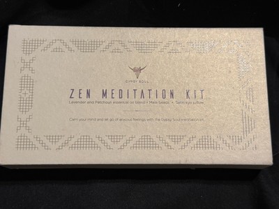 Gypsy Soul Zen Meditation Kit   Lavender & Patchouli Oil, Mala Beads, Eye Pillow