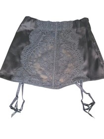 La Perla Reggisfreesia Lace Garter Skirt Womens S IT 40 Gray NWT Luxury Lingerie