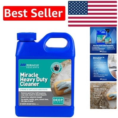 Miracle PH Neutral Non-Acidic Cleaner for Grout & Tile - 32 Oz, Safe & Effective