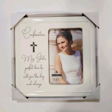     VTG NEW MALDEN 4x6 "CONFIRMATION" CERAMIC PHOTO PICTURE FRAME