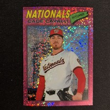 2026 Topps Heritage Burgundy SPARKLE #68 Cade Cavalli Nationals