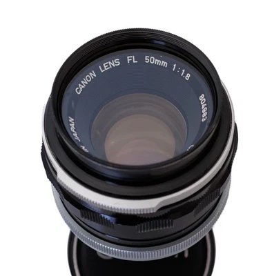 Canon FL 50mm f1.8 Standard MF Lens For FD Mount Filter Caps Case EXCELLENT - Image 1 of 4
