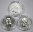 Lot 3 Peace and Friendship President of the US .999 Silver Round 1 oz each