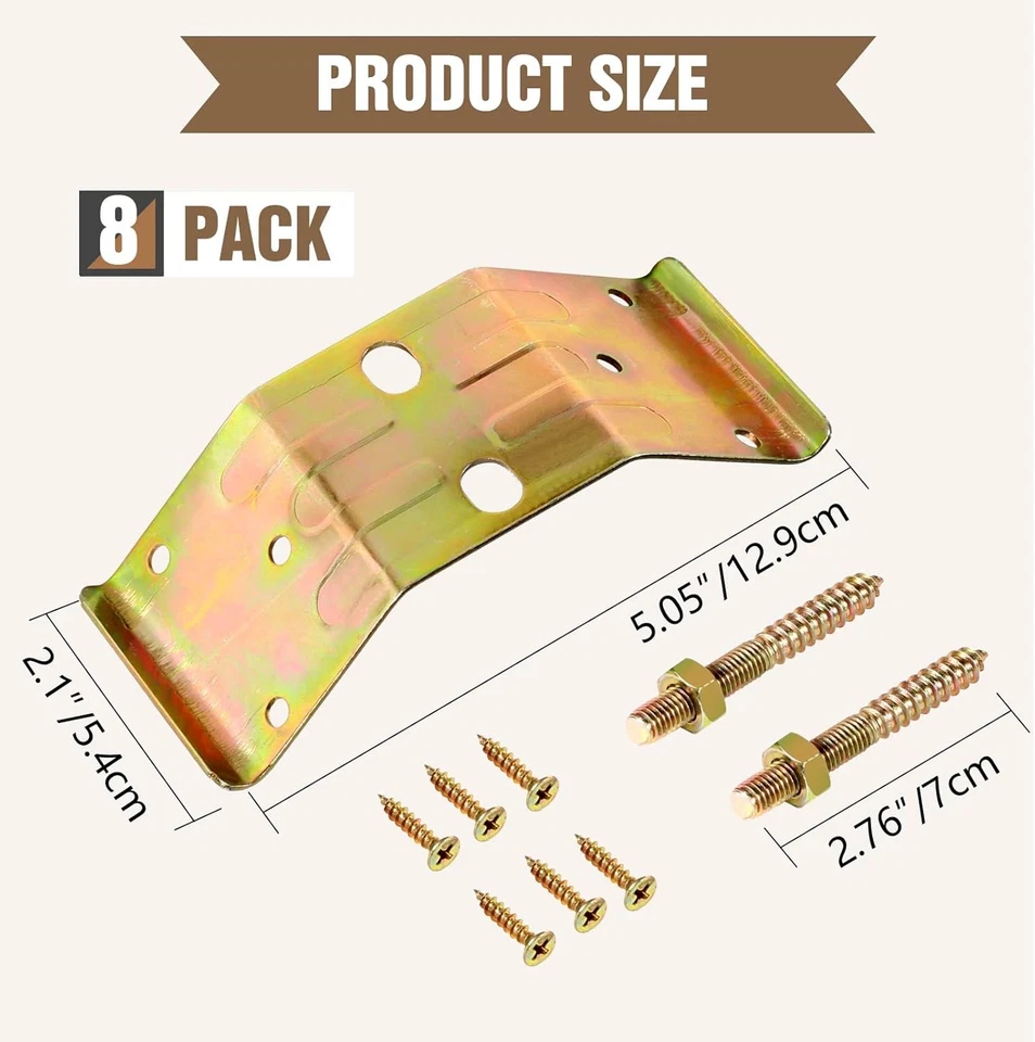 Table Leg Corner Bracket Set of 8 Includes Screws,Kerf Mount Corner Brackets for - Image 3 of 4