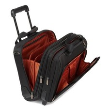 Briggs  Riley Verb  Span  Expandable Rolling Briefcase VBR412X-4 Black/Orange