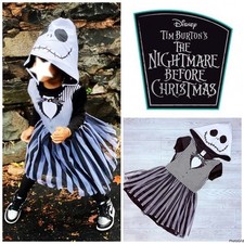Nightmare Before Christmas Jack Skellington Halloween costume Cosplay Dres 10-12