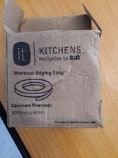 B&Q Kitchen Worktop Edging Strip cashmere riverwash 42mm wide x 3000mm