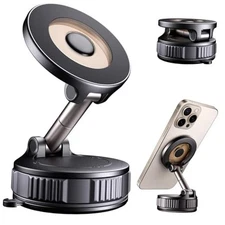 Magnetic Phone Holder for Car [120+ LB Strongest Suction & 2800gf Black