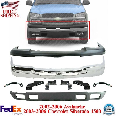 Front Bumper Kit & Brackets For 2003-2006 Chevrolet Silverado 1500 / Avalanche