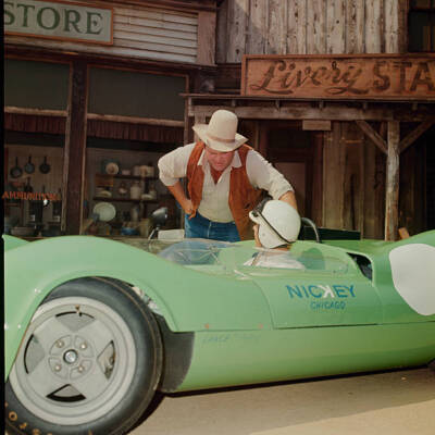 Dan Blocker and Huffaker-built Nickey Chevrolet Genie Mk10 RACING OLD PHOTO 1