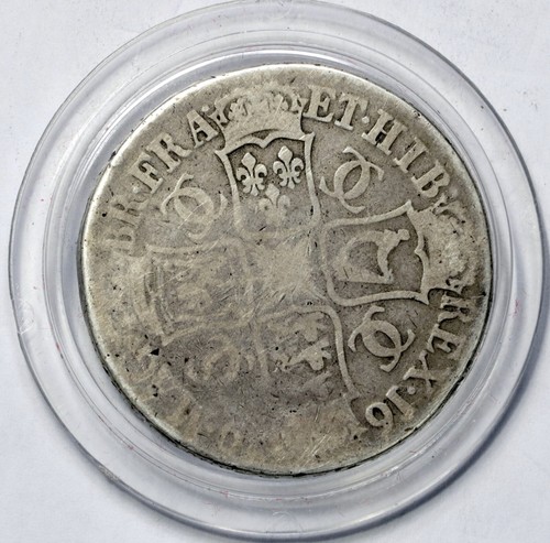 1 Corona 1676 Carlos II Inglaterra (1660-1685) 28,9 gr .935%. Moneda Plata .#431 - Imagen 6 de 6