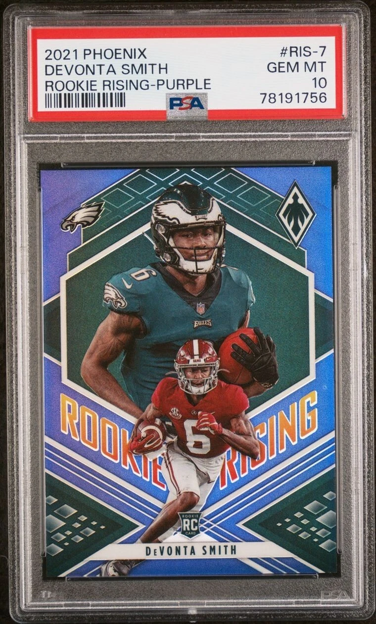 DeVonta Smith Panini Phoenix Rookie Rising #RIS7 Purple