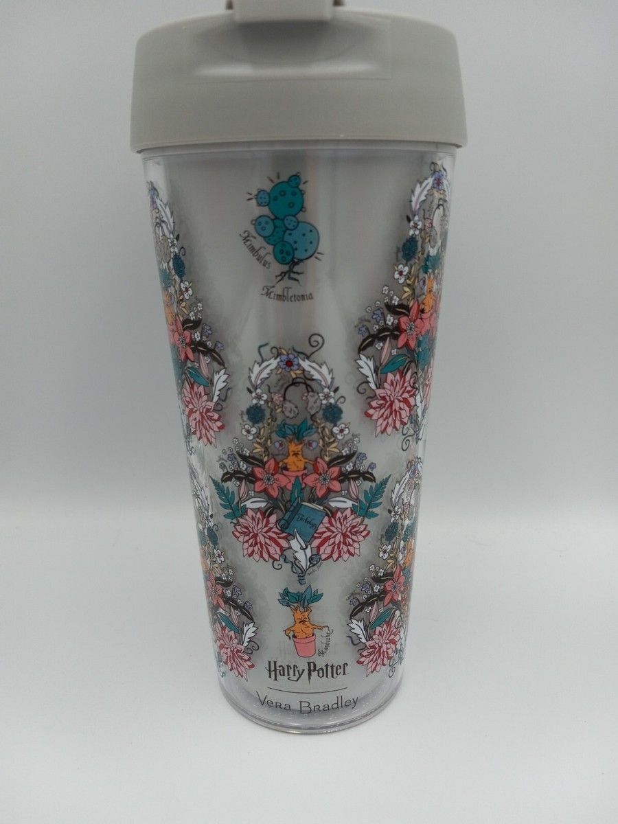 Harry Potter Vera Bradley Travel Cup Tumbler Herbology No Straw