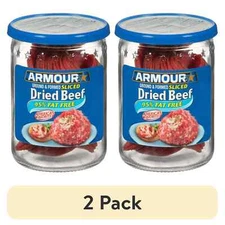(2 pack) Armour Star Sliced Dried Beef, Jarred Meat, 2.25 oz.