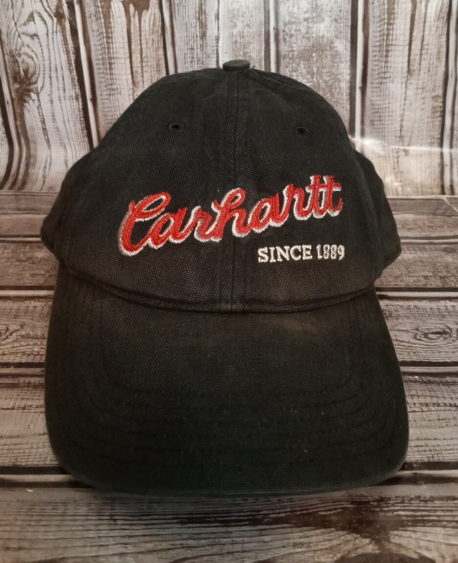Carhartt Trucker Hat Black Snapback Adjustable Logo Canvas