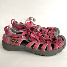 Keen Whisper Sandals Girl's Size 2 Pink Toggle Vibram Hiking Camping Water