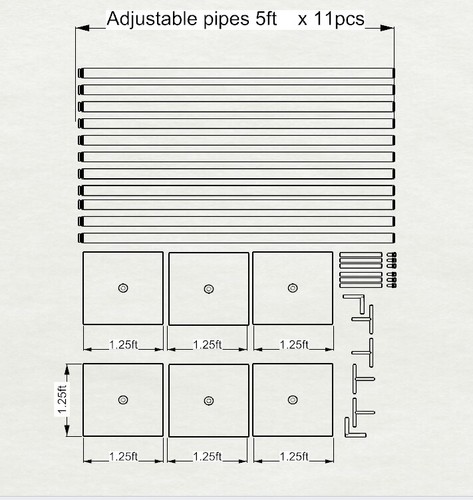 vivStruct ADJUSTABLE BACKDROP KIT 8FT TALL x 20FT- 50FT WIDE PIPE WITHOUT DRAPE - Picture 31 of 40
