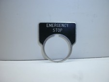 SQUARE D 9001-KN-200 LEGEND PLATE BLACK EMERGENCY STOP 30MM
