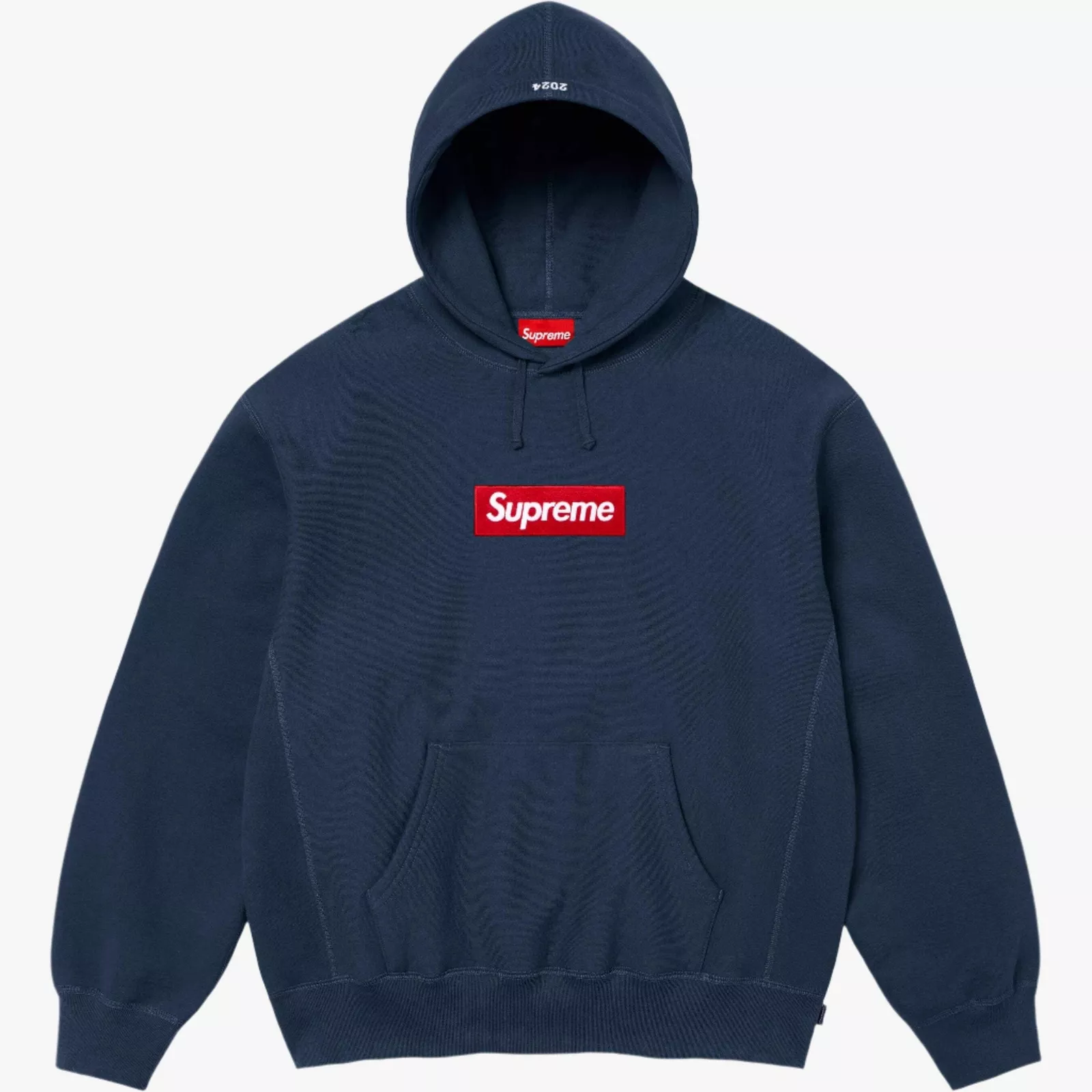 Pull sweat à capuche Supreme « Box Logo » bleu marine (FW24)