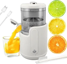 Electric Citrus Juicer Leakproof, USB Rechargeable 360 Degree Motor Squeezer, 50