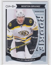 15/16 OPC...TYLER RANDELL...MARQUEE ROOKIE...CARD # U34...BRUINS. rookie card picture