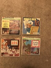 View Master 4 Disney View master Sets, 3 Reel Set with booklets