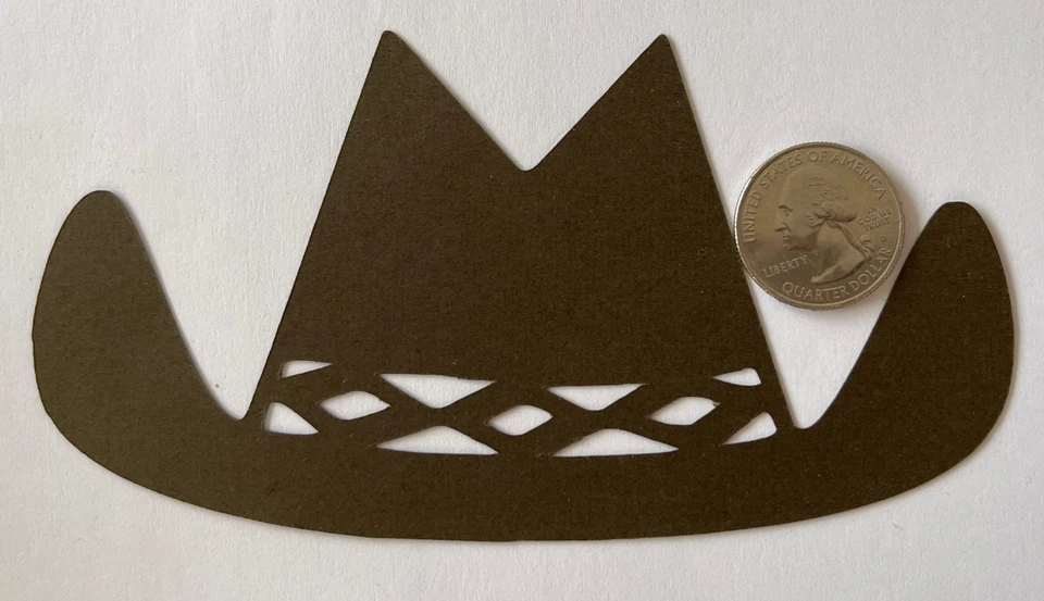 GIANT COWBOY HAT Die-Cuts(3pc) Southwest•Ranch Hands•Boots •Decorated Band•Farm• - Image 2 of 4