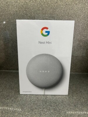 Nagelneuer, unbenutzter Google Home Mini Smart Assistant - Kreidegrau 2. Gen