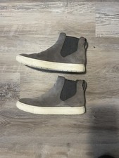 Vince Newlyn Chelsea Suede Sneaker Charcoal Grey W 8 Clean Modern