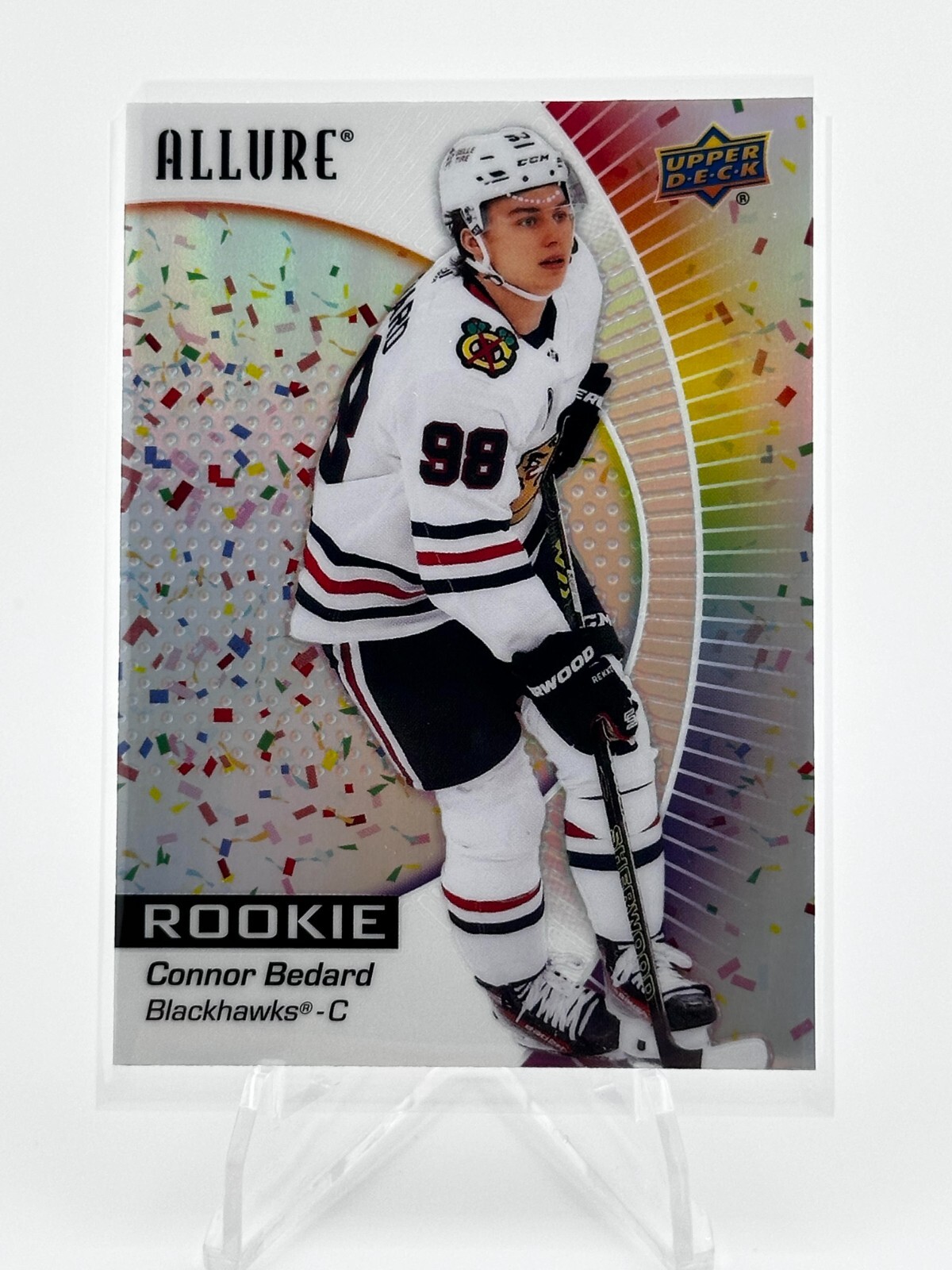 Connor Bedard #102 2023-24 Upper Deck Allure Confetti